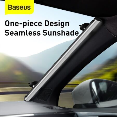Автомобильная шторка BASEUS Auto Close Car Front Window Sunshade, серебряный, 58,5*4,5*5,5см - 11