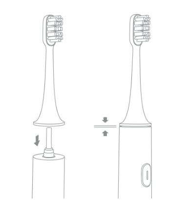 Сменные насадки для электрической зубной щетки Mijia T300/T500 3 шт (White) - 6