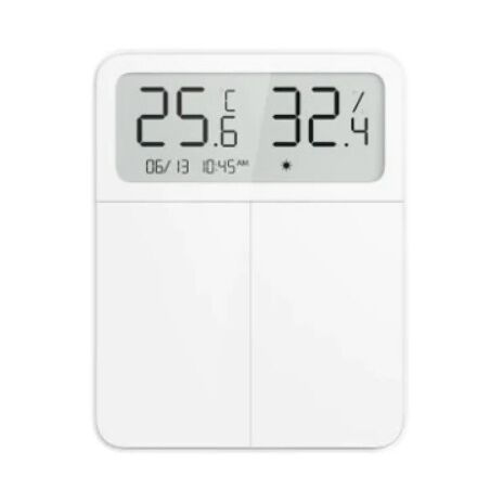 Умный выключатель с термометром Mijia Screen Display Switch (двухклавишный) (White) - 1