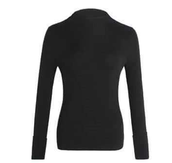 Женский свитер 10:07 Slim Half-High Collar Sweater (Black/Черный) 
