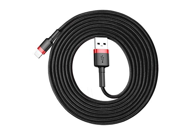 Кабель USB BASEUS Cafule, USB - Lightning, 1.5А, 2 м, красныйчерный - 6