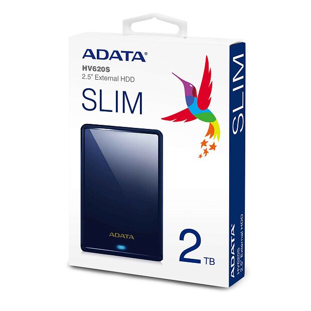 Внешний жесткий диск Portable HDD 2TB ADATA HV620S (Blue), USB 3.2 Gen1, 115x78x11.5mm, 152g - 1
