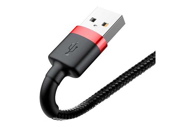 Кабель USB BASEUS Cafule, USB - Lightning, 1.5А, 2 м, красныйчерный - 3