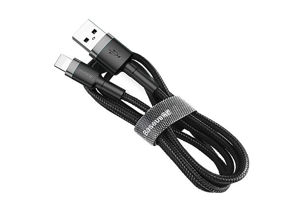Кабель USB BASEUS Cafule CALKLF-CG1, USB - Lightning, 1.5А, 2 м, серыйчерный - 5