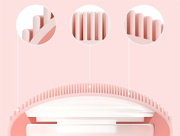 Аппарат для чистки лица  Mijia Sonic Facial Cleanser (Pink/Розовый) - 6