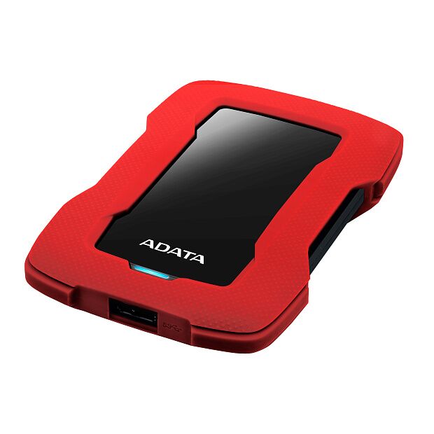 Внешний жесткий диск Portable HDD 2TB ADATA HD330 (Red), Silicone, USB 3.2 Gen1, 133x89x16mm, 190g - 4