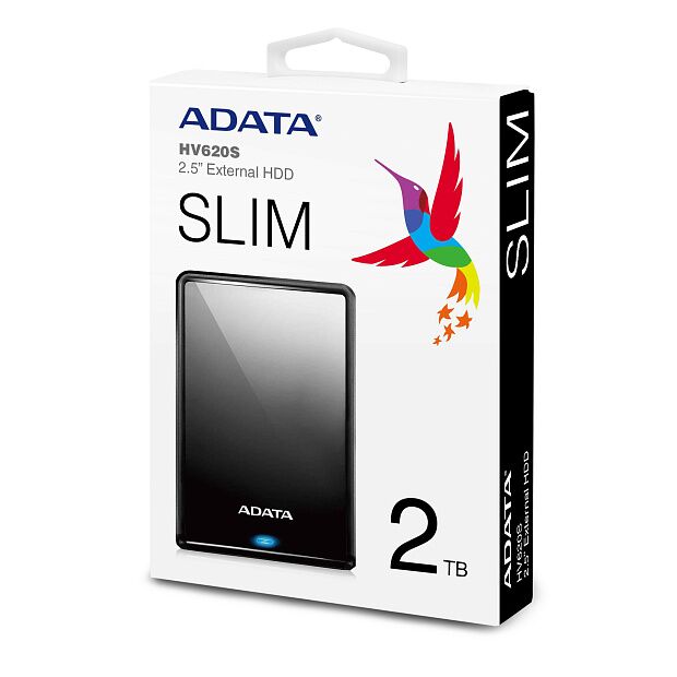 Внешний жесткий диск Portable HDD 2TB ADATA HV620S (Black), USB 3.2 Gen1, 115x78x11.5mm, 152g - 1