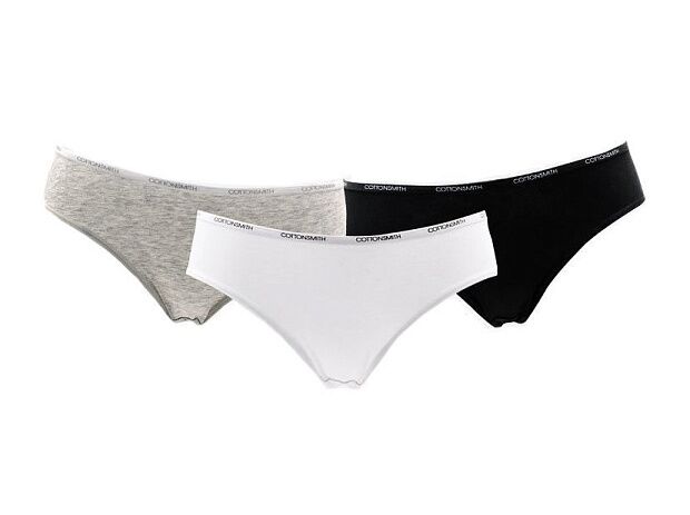 Женские трусы Cottonsmith Mini Window Dry Underwear 3 шт. Размер XL (Gray/White/Black) 