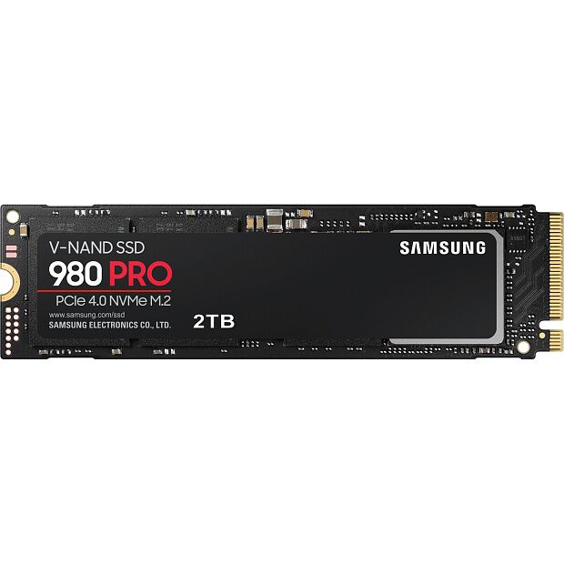 Твердотельные накопители Samsung SSD 980 PRO, 2000GB, M.2(22x80mm), NVMe 1.3c, PCIe 4.0 x4, 3-bit MLC, R/W 7000/5000MB/s, IOPs 1 000 000/1 000 000, D - 2