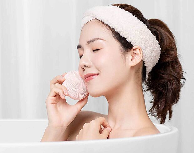 Аппарат для чистки лица  Mijia Sonic Facial Cleanser (Pink/Розовый) - 5