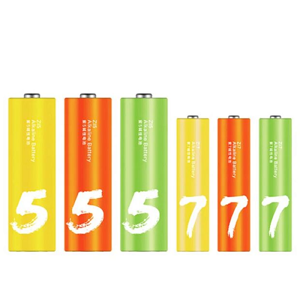 Батарейки ZMI ZI5/Z17 Alkaline Battery типа AA/AAA Сolored (1212 шт) - 3