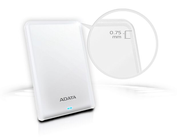 Внешний жесткий диск Portable HDD 2TB ADATA HV620S (White), USB 3.2 Gen1, 115x78x11.5mm, 152g - 7
