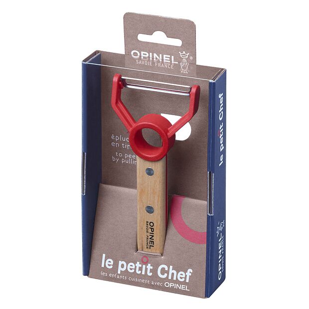 Нож для чистки овощей Opinel Peeler, деревянная рукоять, нержавеющая сталь, коробка, 001745 - 1