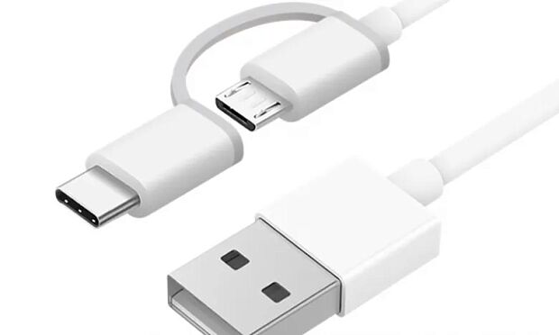 Кабель 2 в 1 ZMI Micro USB / USB Type-C  AL501 (White) - 3