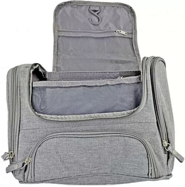 Подвесная сумка-косметичка c двойным дном Xiaomi HaveTravel toiletries Bag Two-Paragraph Grey - 4