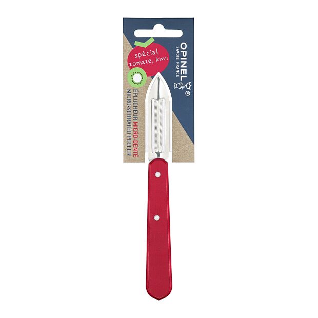 Нож для чистки овощей Opinel, деревянная рукоять, блистер, нержавеющая сталь, красный 002047 - 4