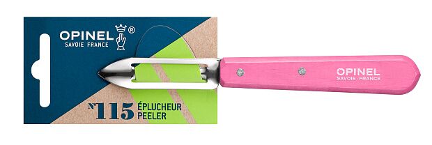 Нож для чистки овощей Opinel №115, деревянная рукоять, блистер, нержавеющая сталь, розовый 002038 - 3