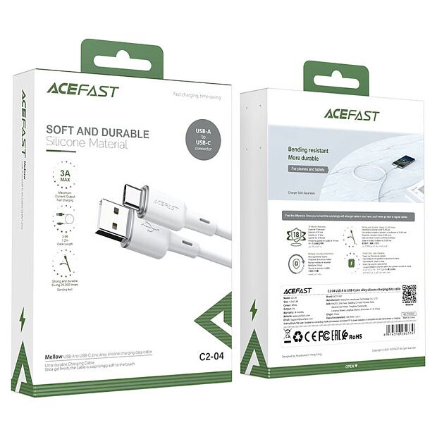 Кабель ACEFAST C2-04 USB/Type-C (White) - 5