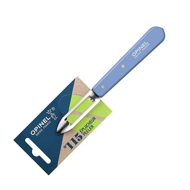 Нож для чистки овощей Opinel №115, деревянная рукоять, нержавеющая сталь, синий, блистер, 001932 - 1