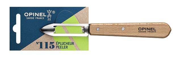 Нож для чистки овощей Opinel №115, деревянная рукоять, нержавеющая сталь, блистер, 001928 - 2
