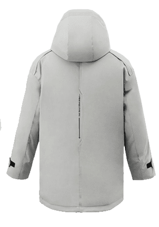 Куртка 90 Points Three-Dimensional Embroidery Hooded Down Jacket (Grey/Серый) - 2