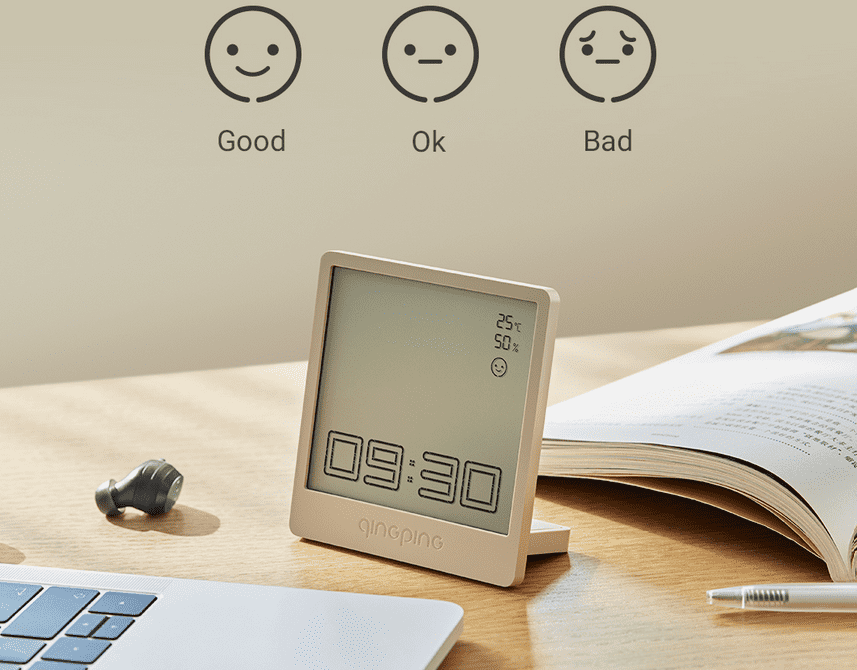 Дисплей умного будильника Xiaomi Qingping Bluetooth Alarm Clock White CGC1