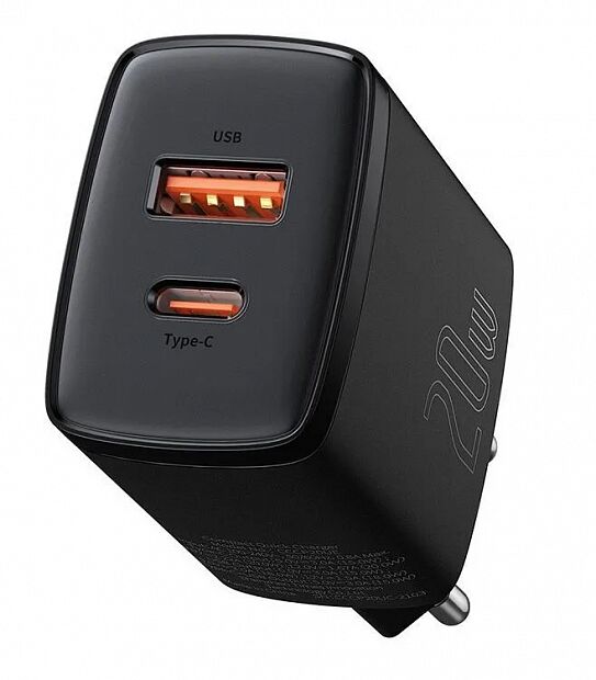 Зарядное устройство BASEUS Compact Quick Charger USBType-C, 3A, 20W, черный - 1