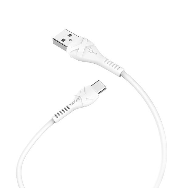 USB кабель HOCO X37 Cool Power Type-C, 3А, 1м, PVC (белый) - 1