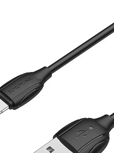 USB кабель BOROFONE BX19 Benefit Lightning 8-pin, 2.4A, 1м, PVC (черный) - 3