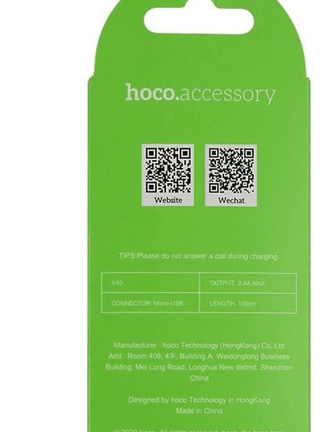 USB кабель HOCO X40 Noah MicroUSB, 2.4А, 1м, TPE (черный) - 5
